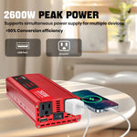 1500W/2000W/2600W DC12V to AC110V Portable Car Power Inverter Charger Converter Adapter US Socket Auto Accessories