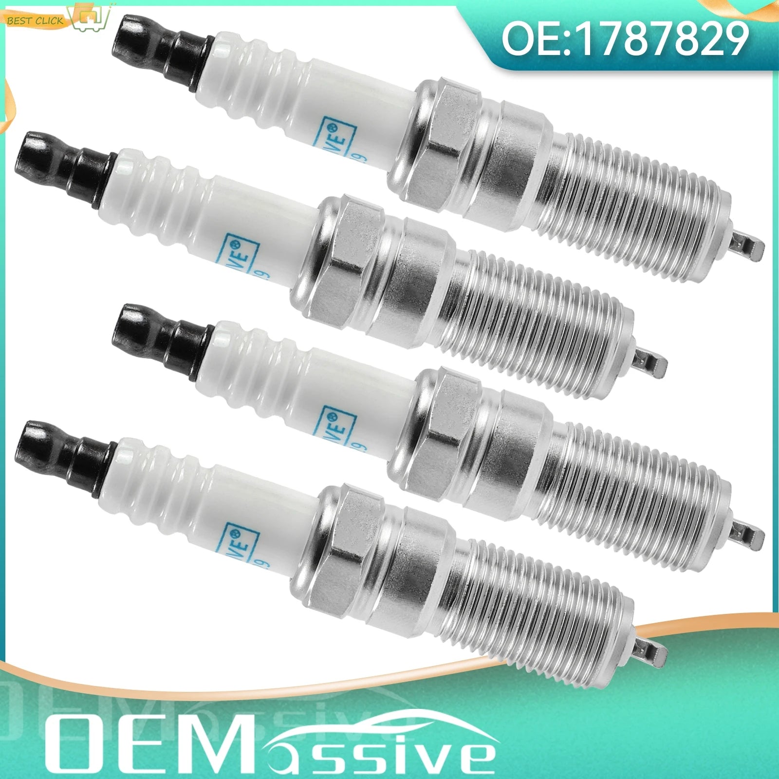 4Pcs OEMASSIVE Iridium Spark Plugs 1787829 2050957 for Ford Escort Fiesta Focus B-MAX C-MAX Grand Vo