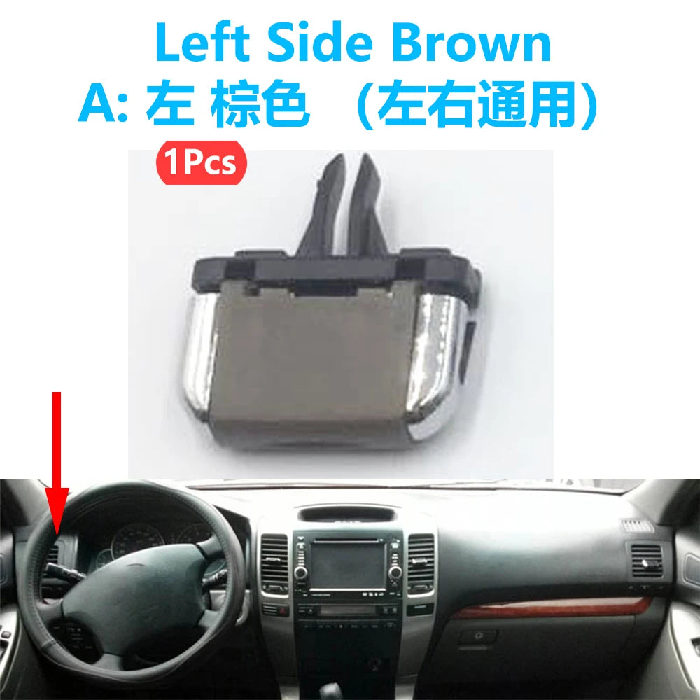 Ruili69 5 Air Outlet Penal Louver regulator paddle clip adjustment For Toyota Land Cruiser Prado LC120 Lexus GX 470 2003-2009