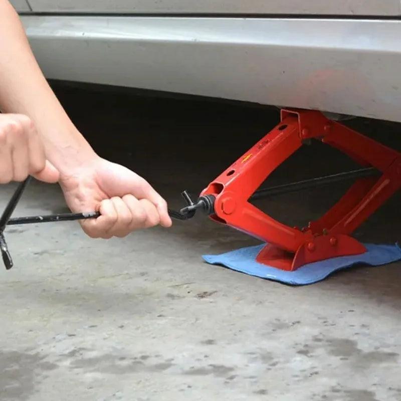 Sturdy Folding Scissor Jack Rocker Handle Auto Parts Universal Lifting Tool 10X21CM for detail view