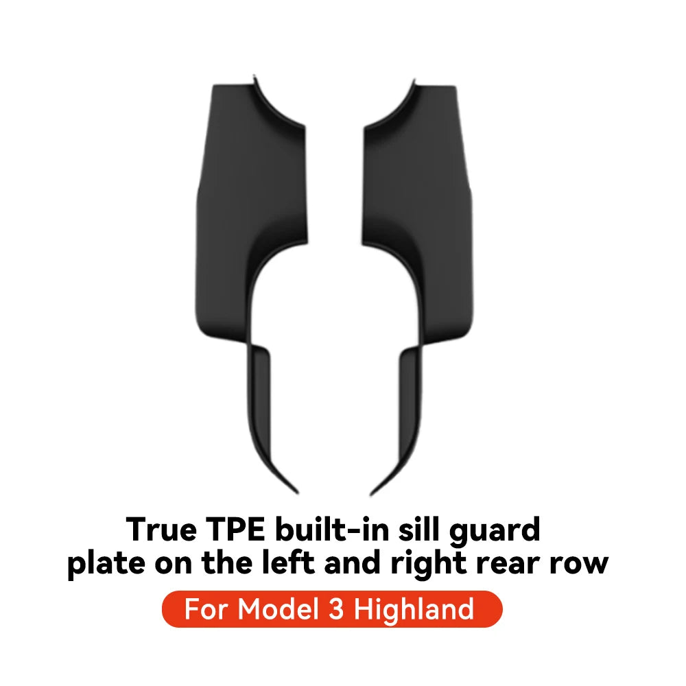 YZ for Tesla Model 3/Y Highland Juniper 2021-2025 Rear Door Sill Protection Strip lifestyle view