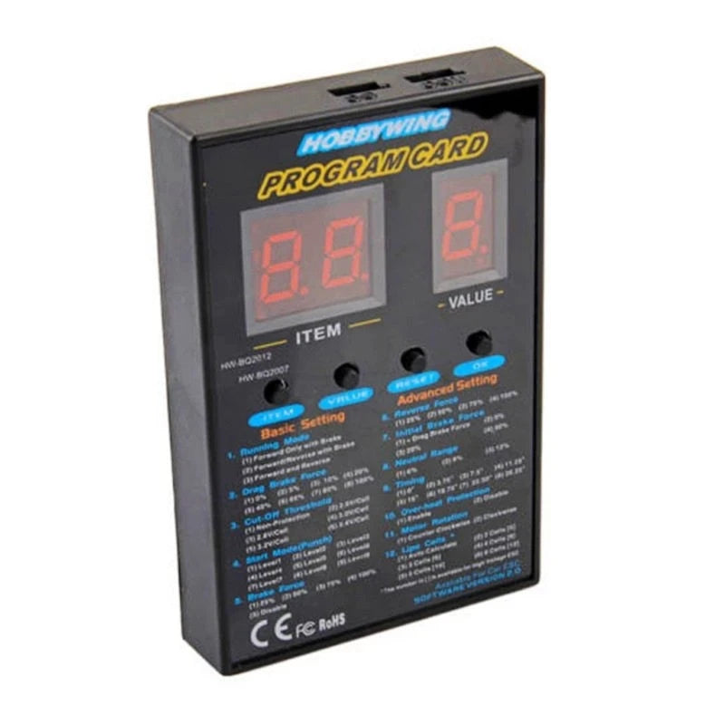 Hobbywing LED Program Box 120A for XERUN EZRUN Brushless ESC