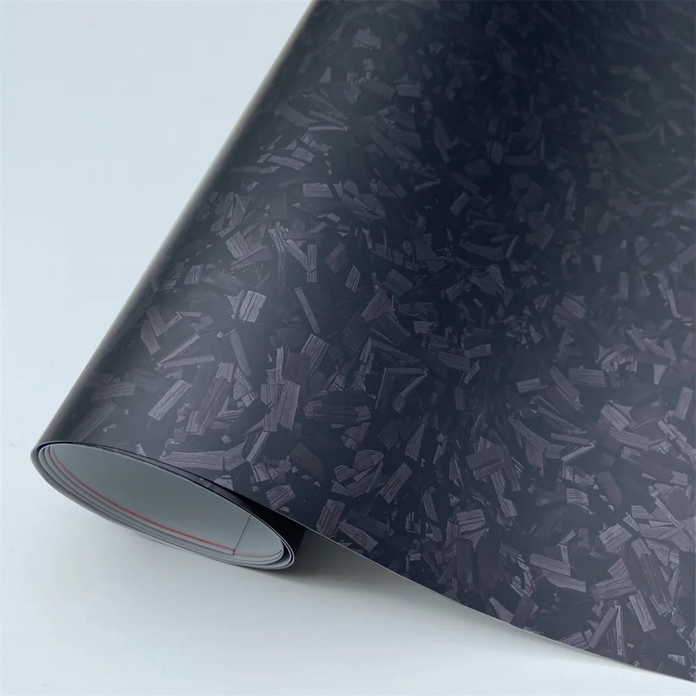 Glossy Laser Forged Carbon Fiber Vinyl Wrap Self-Adhesive Car Sticker Waterproof for Aut detail view