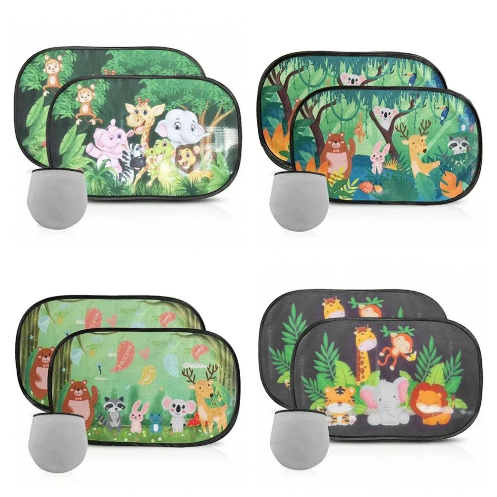 2PCS Car Sun Shade Side Window Curtain | Universal Static Adsorption Sunshade Cover lifestyle view