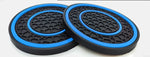 2Pcs 7cm/2.75inch Car Center Console Anti Slip Pad Easy Clean Dustproof Coaster Pvc Do close-up view
