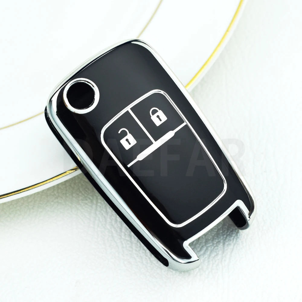 2 Buttons TPU Car Key Shell for Chevrolet Cruze Epica Lova Camaro Impala for Buick Op lifestyle view
