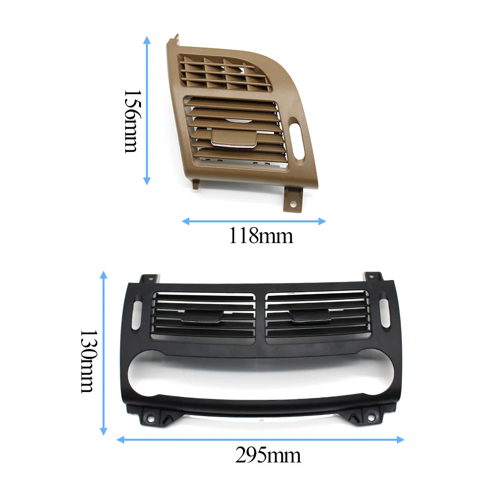 Car Front Air Conditioning AC Vent Grille Outlet Cover Tirm For Mercedes Benz E Class W211 E220 E250 E320 E350 E55 2003-2008