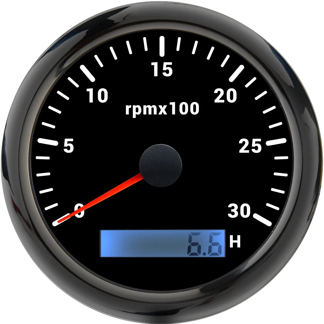 85mm Tachometer with LCD Hour Meter | 7 Color LED Backlight for Marine Boat Car alternate view