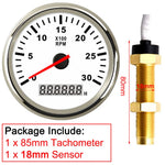 3000RPM Tachometer 85mm with Sensor | Diesel Engine Marine Boat Car RPM Gauge Hour Me lifestyle view