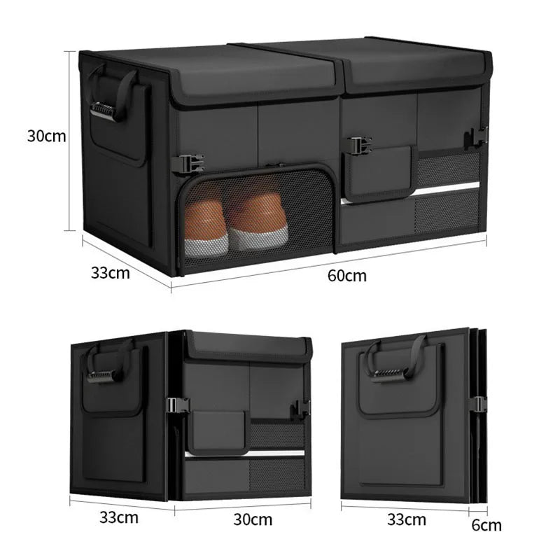 Foldable Trunk Storage Box Waterproof Oxford Cloth 60L Large-Capacity Car Organizer additional angle