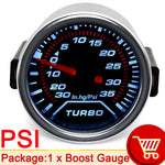 52mm Car Gauge Set Water Temp Boost Oil Pressure Voltmeter Tachometer | Universal 12V alternate view