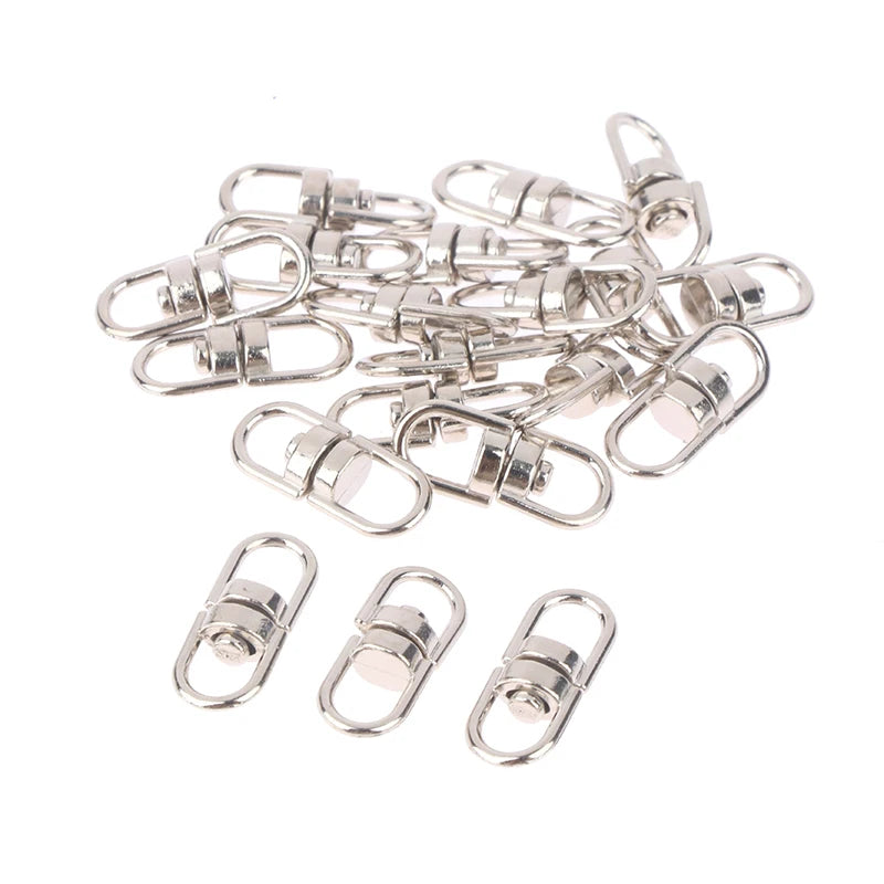 20pcs/lot Metal Rotate Buckle Key Rings Swivel Dog Buckle Holder Connectors Keyfob additional angle