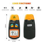 Kebidumei DT2234C+ Digital Laser Tachometer | Non-Contact RPM Meter Up to 99,999 RPM lifestyle view