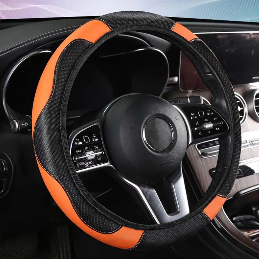 Breathable Anti Slip Steering Wheel Cover 37-38.5cm alternate view