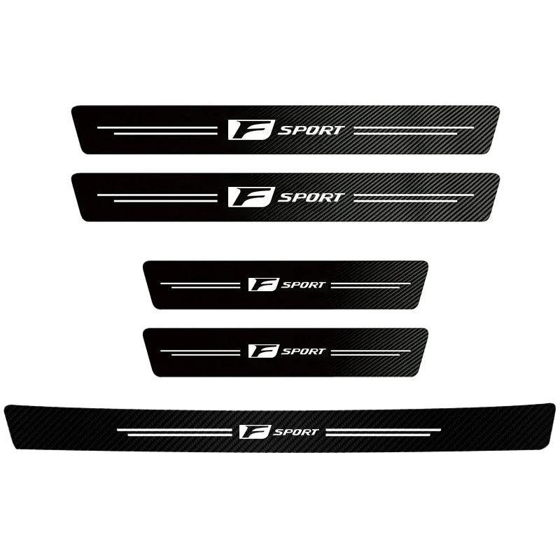 Carbon Fiber Car Door Sill Scuff Plate Stickers | Scratch Protection for Lexus alternate view