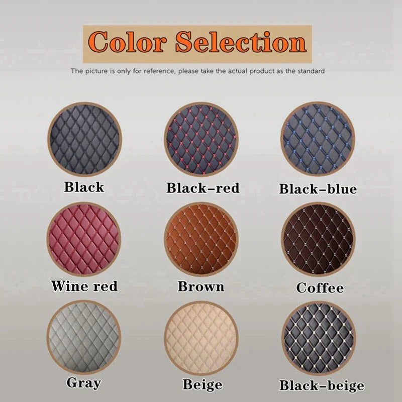 Car Floor Mats 5Pcs Universal Quality PU Leather Waterproof Auto Foot Pad Protector A lifestyle view