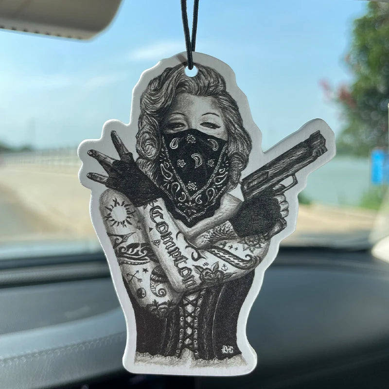 Dark tattooed witch beauty car aromatherapy car perfume perfume long-lasting stay fragrance pendant out of the wind mouth sachet