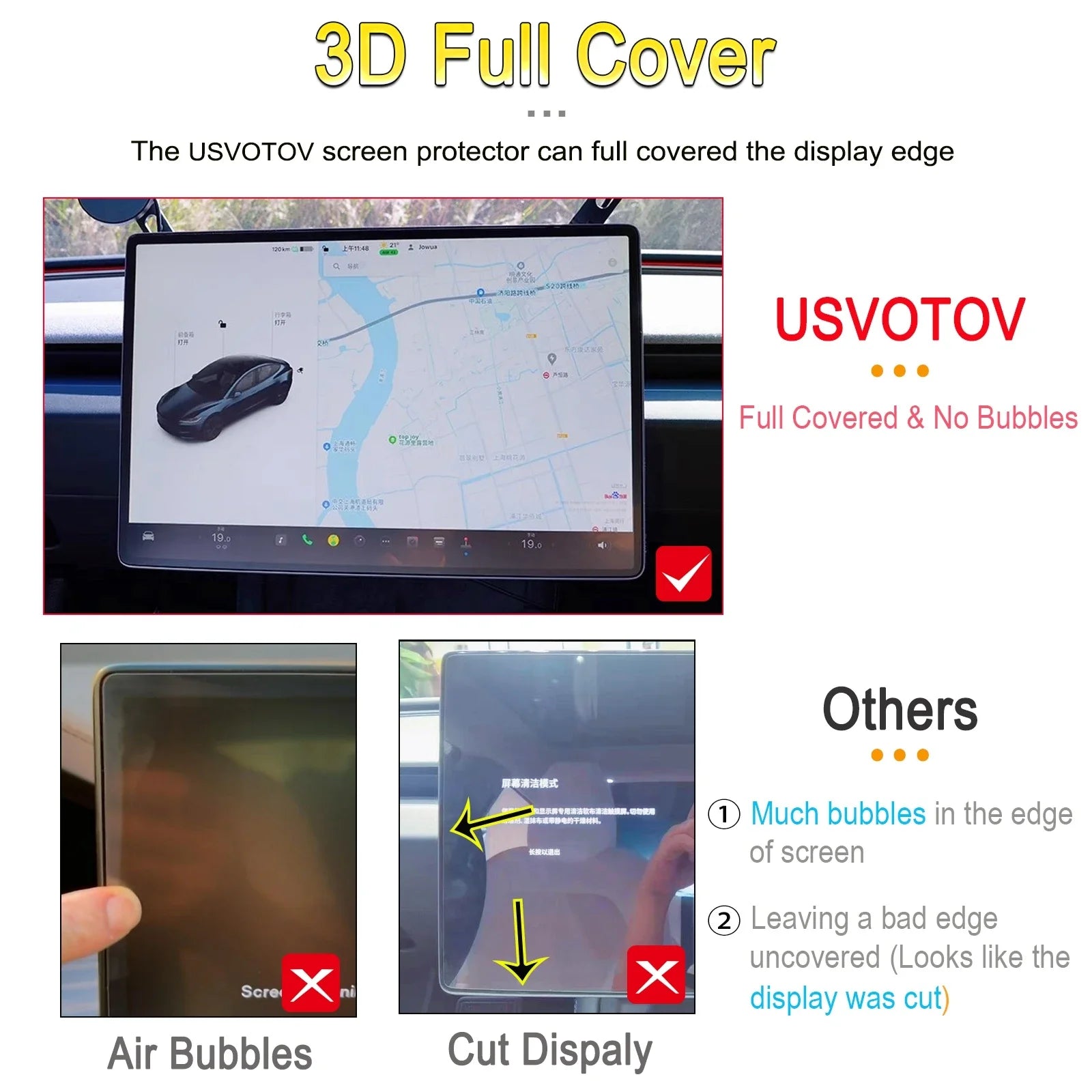 Tempered Glass Screen Protector for Tesla Model 3 Y Highland Juniper 2024-2025 | HD M lifestyle view