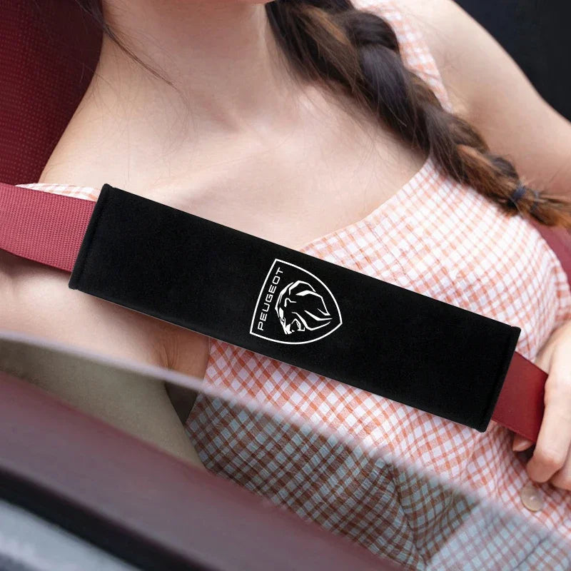 2pcs Auto Cotton Seat Belt Cover Case for Peugeot 206 307 308 3008 207 208 407 508 2008 detail view