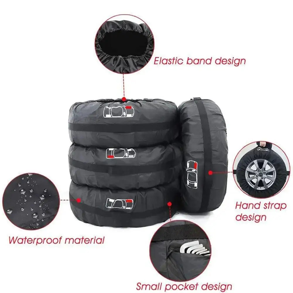 Car Spare Tire Covers Case Auto Wheel Tires Storage Bags Dust-proof Protector Car Accessories