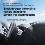Heenvn Screen Swivel Mount for Tesla Model Y Juniper Model 3 Highland Car ABS Screen lifestyle view