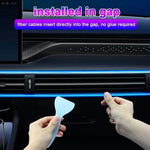 2/3/4/5M RGB Car Interior Ambient LED Light Strip Invisible USB Fiber Optic Atmosphere close-up view