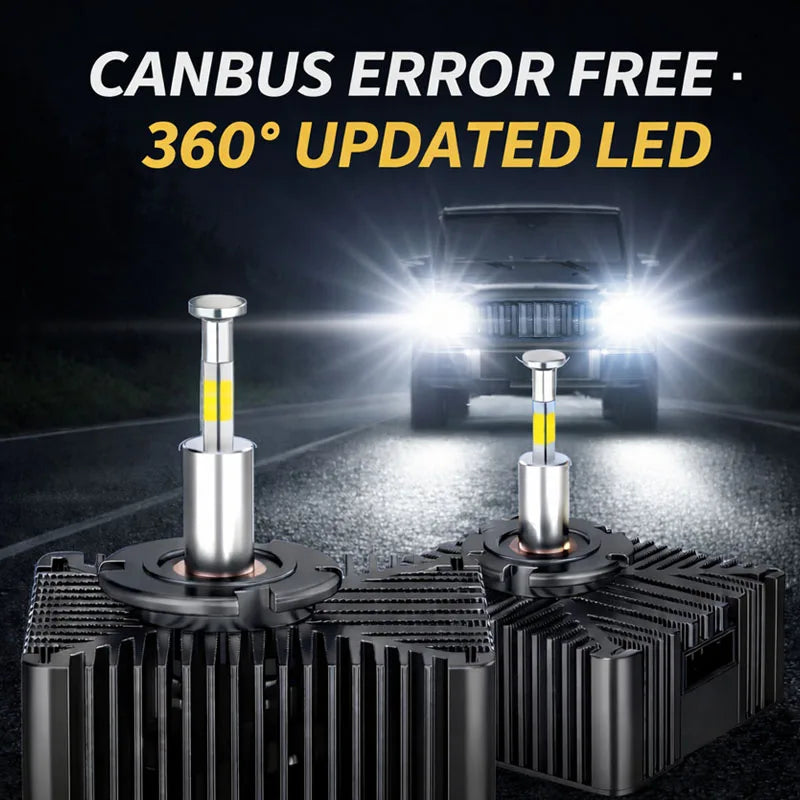 Carlke 360 D5S Led Bulb Xenon Hid Headlight Replacement D1S D2S D3S D8S Auto Lamp Turbo Canbus 12V 24V D1R D2R D3R D4R Car Light