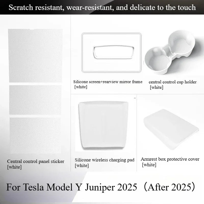For Tesla Model Y Juniper 2025 Center Console Organizer Set | Interior Storage Accesso close-up view