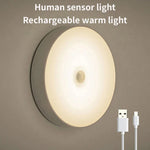LED Smart Human Body Sensor Night Lights Emergency Automatic Lighting USB Charging Wireless Magentic Suction LED Cabinet Lights
