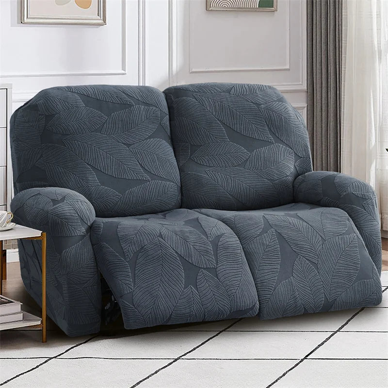 1/2/3 Seater Split Recliner Sofa Covers Solid Color Elastic Chair Cover with Side Pocket Removable Armchair Slipcover for Home