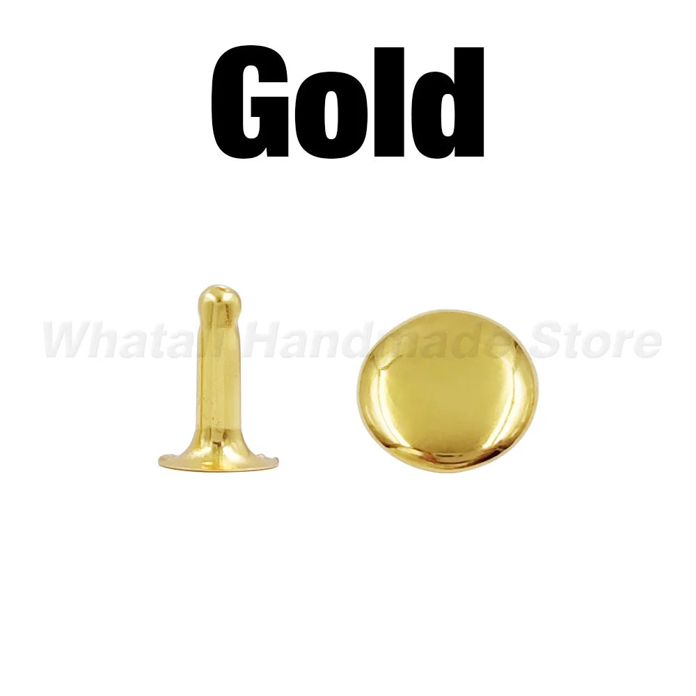 100sets 5mm-15mm Metal Round Rivet Single Cap Rivets Studs for DIY Leather Craft Bag alternate view