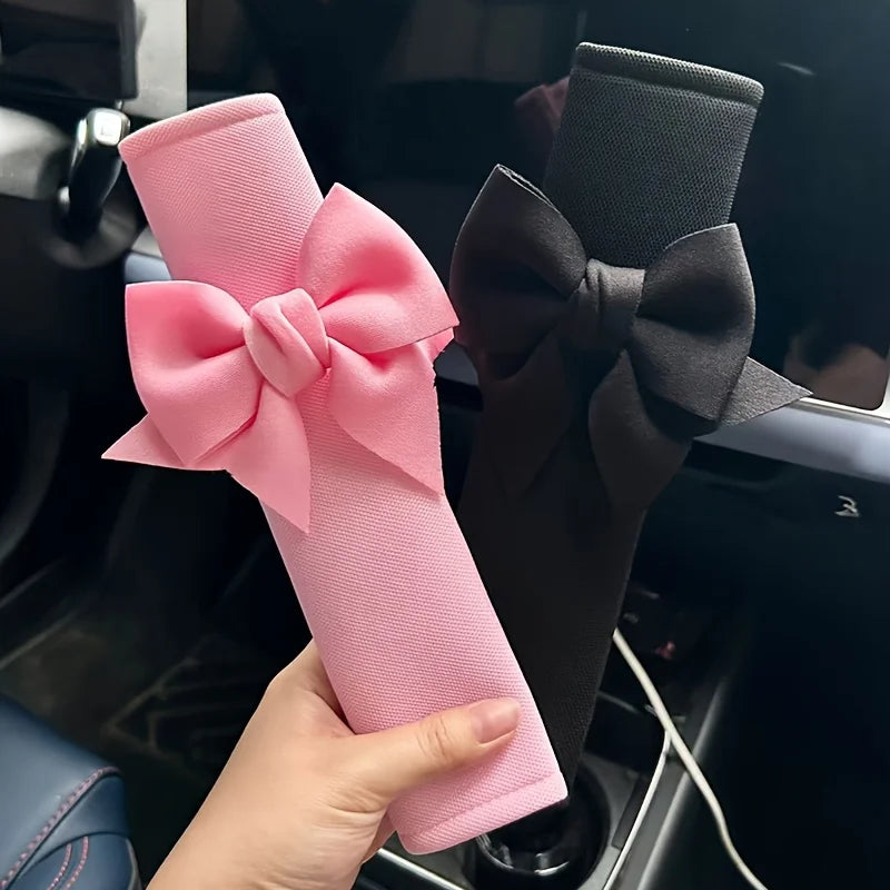1Pc Cute Bownot Car Seat Belt Shoulder Cover Car Safety Belt Cover Anti-stranglehold Car detail view