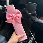 1Pc Cute Bownot Car Seat Belt Shoulder Cover Car Safety Belt Cover Anti-stranglehold Car detail view