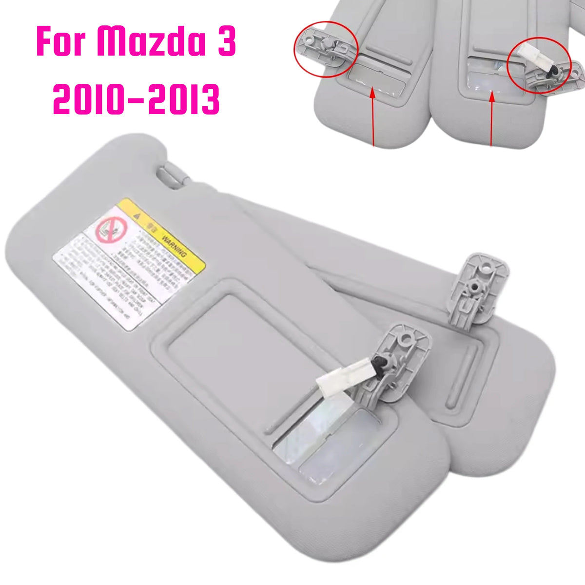 For Mazda 3 2010 2011 2012 2013 Car Sun Visor Driver Passenger Side Sunshade Board Sun Shade Replacement Part BBM269320C75
