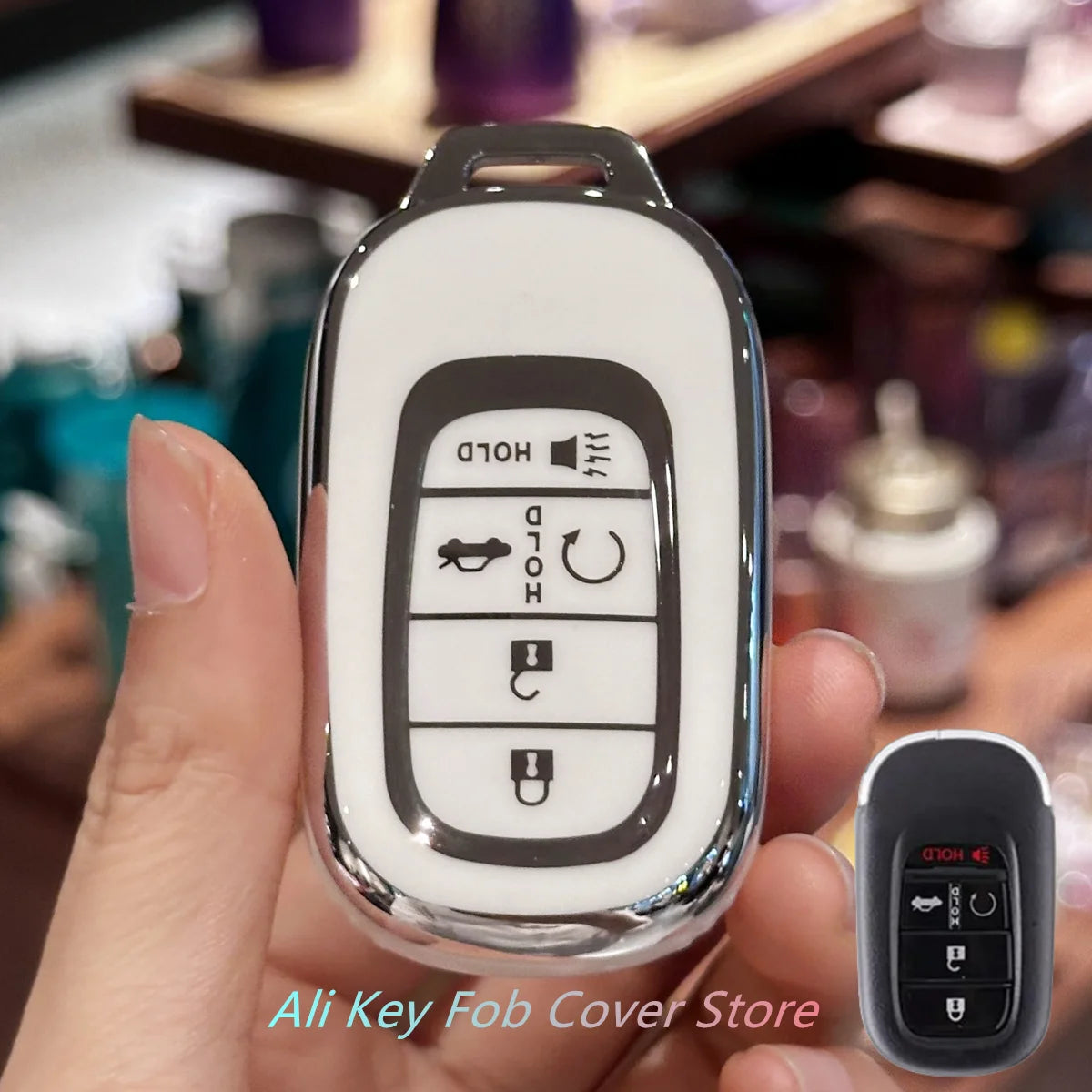 Honda Key Fob Cover & Protector – Soft TPU Case for 2022–2024 Civic, Accord, HR-V, Pi alternate view