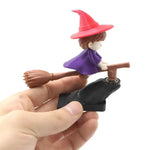 3D Drift Broomstick Car Dashboard Ornament Funny Witch Wizard Flying Figurine Auto Interior Decoration Accessories
