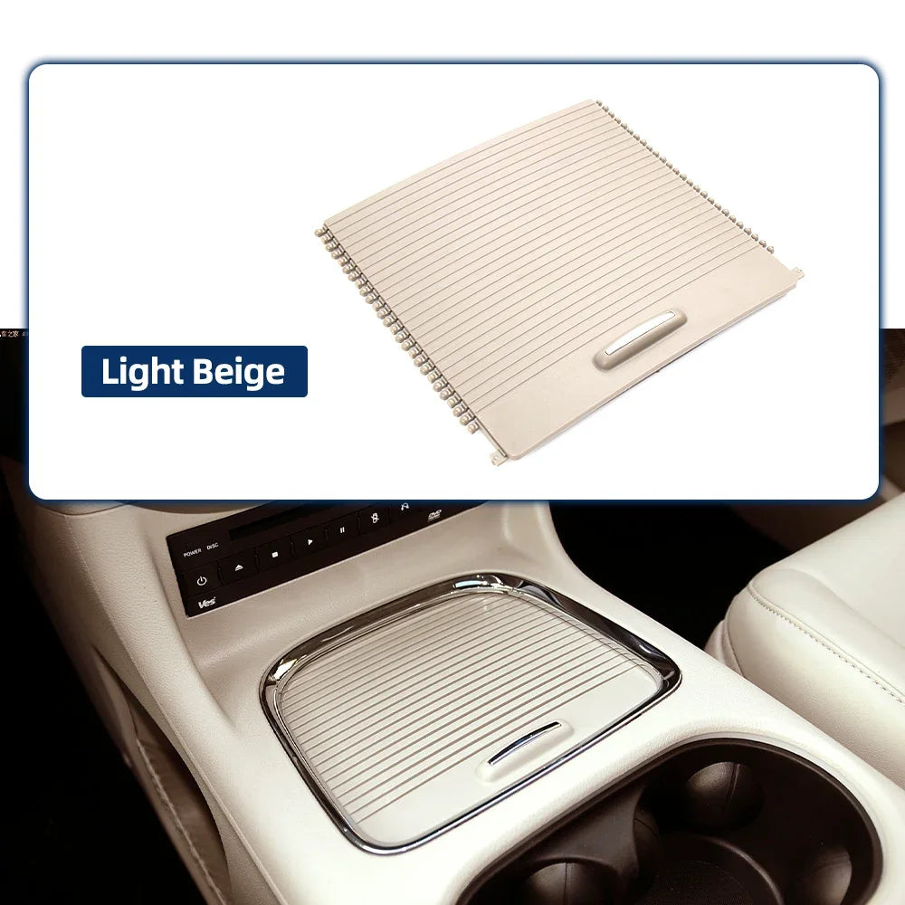 Storage Box Trim Cover Armrest Box Roller Blinds 1PC89BD1AG Center Console Replacement for Jeep Chrysler Lancia Voyager