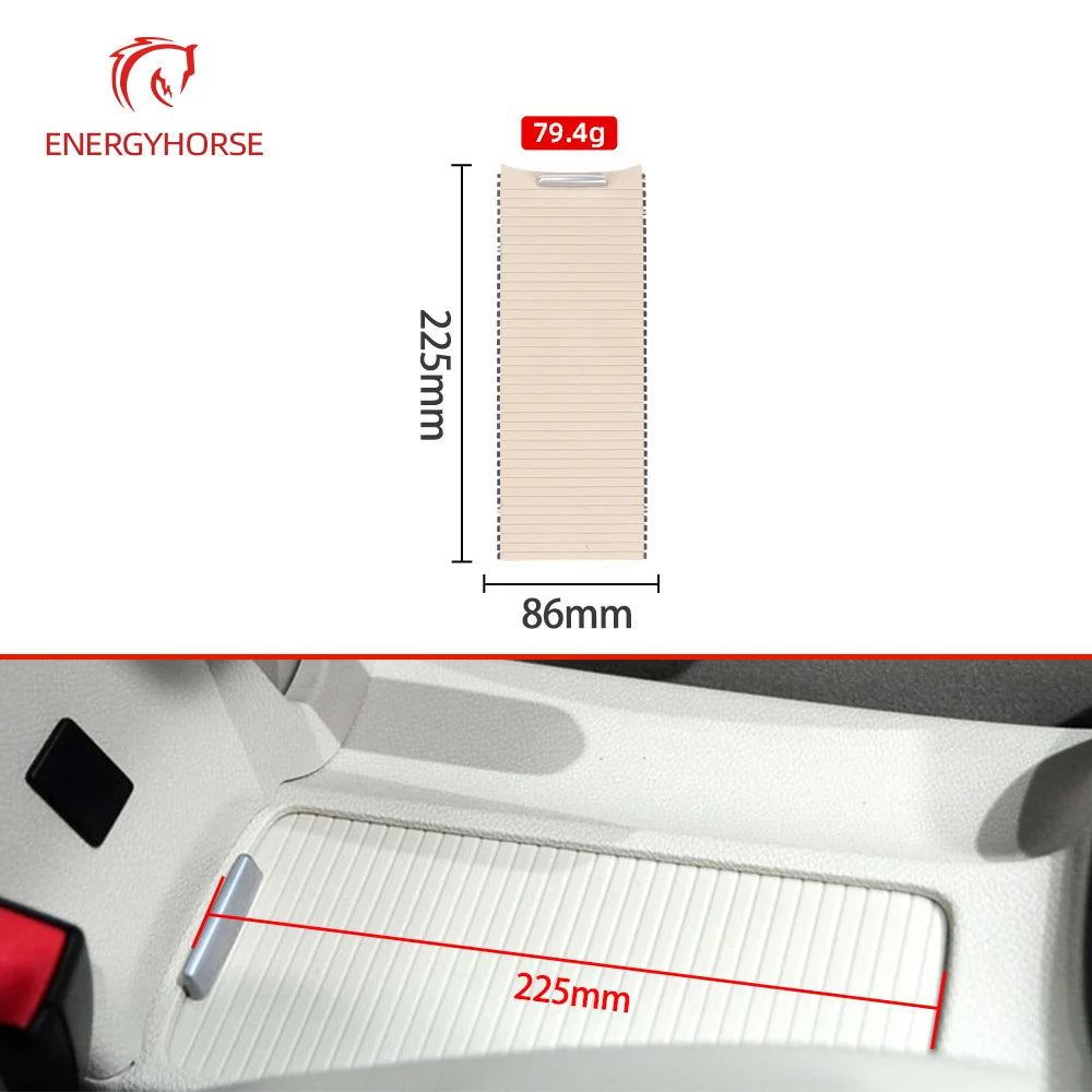 Car Center Console Drink Water Cup Holder Roller Shutter Panel Dust Cover Curtain For alternate view