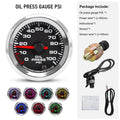 2'' 52mm 12V 7 Colors Car Oil Press Air fuel ratio Voltmeter EGT Tachometer RPM Gauge Boost Water Temperature Oil Temperature