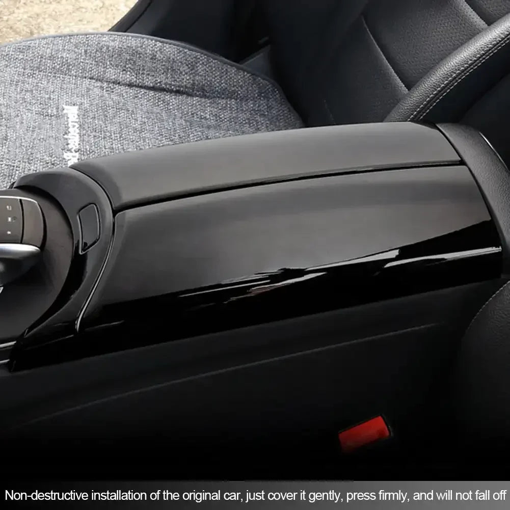 4Pcs Carbon Fiber Car Center Armrest Box Panel Switch Button Cover Interior Accessories detail view