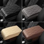 Center Console Arm Rest Protection Cushion Car Armrest Mat Wave Embroider PU Leather Auto Armrests Storage Box Cover Pad