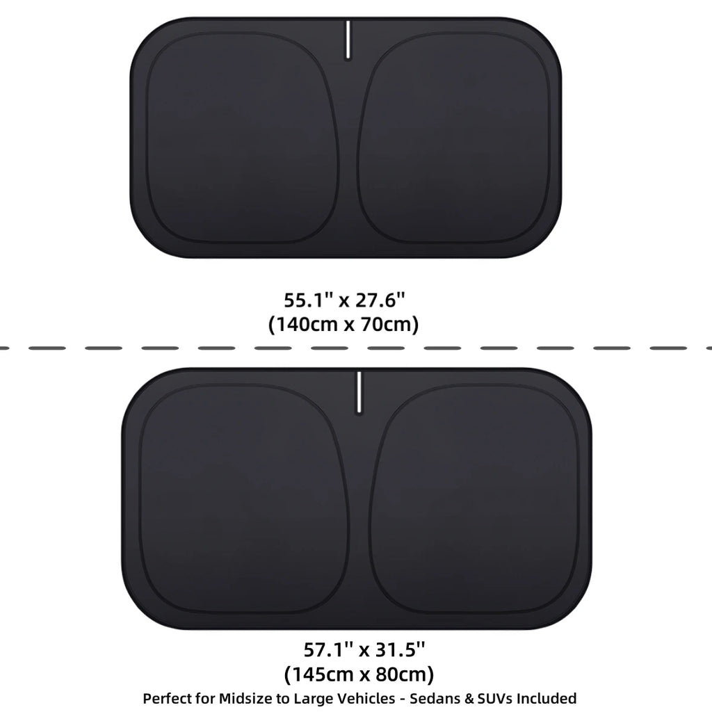 Foldable Car Windshield Sun Shade | UV Protection Interior Window Cover close-up view