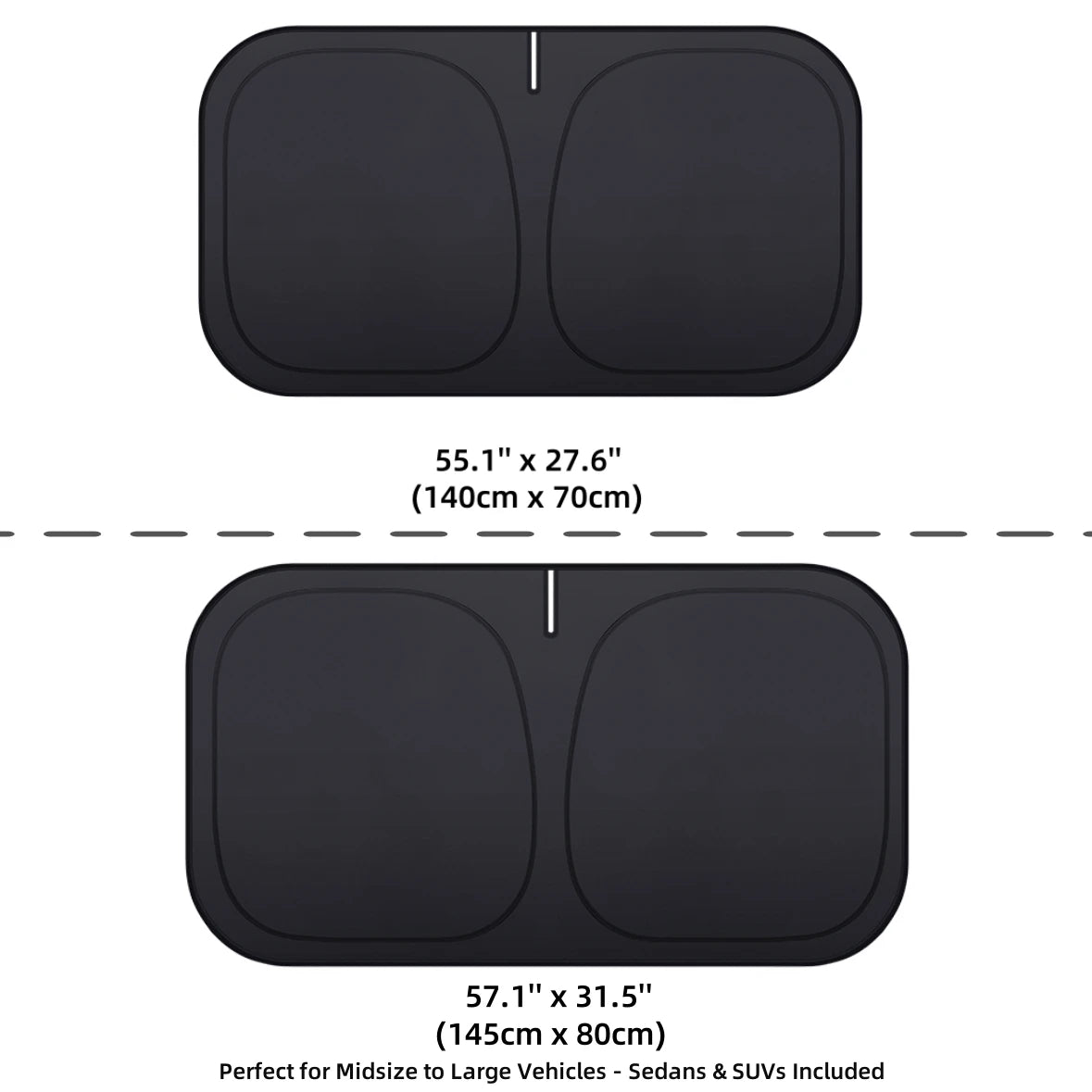 Foldable Car Windshield Sun Shade | UV Protection Interior Window Cover close-up view