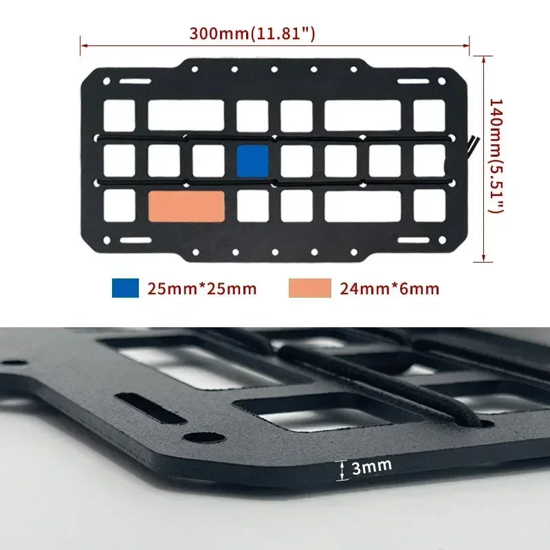 Car Sun Visor Organizer Molle Panel Tactical Hanging Board