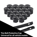 20Pcs Universal Black Car Wheel Hub Nut Protective Caps | ABS Rust Proof Waterproof T alternate view