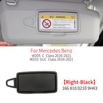 Car Interior Front Sun Shade Visor Makeup Cosmetic Mirror Cover For Mercedes Benz C GLC Class W205  W253 C180 C200 GLC260 GLC300
