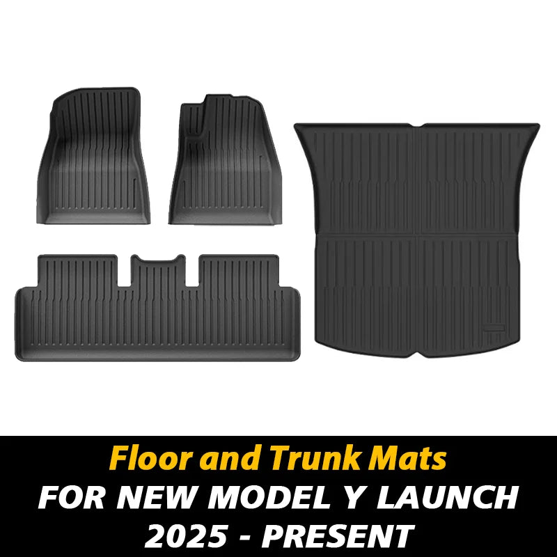 TPE Floor Mats and Cargo Liner for Tesla Model Y Juniper 2025+ | All Weather Trunk Li lifestyle view