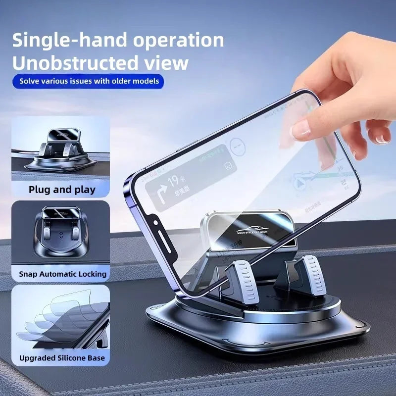 Universal Car Phone Mount Anti-Slip Pad Dashboard Navigation Holder Support Bracket 360 detail view