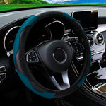 Car Decoration PU Carbon Fiber Leather Car Steering Wheel Cover No Inner Ring Univers alternate view