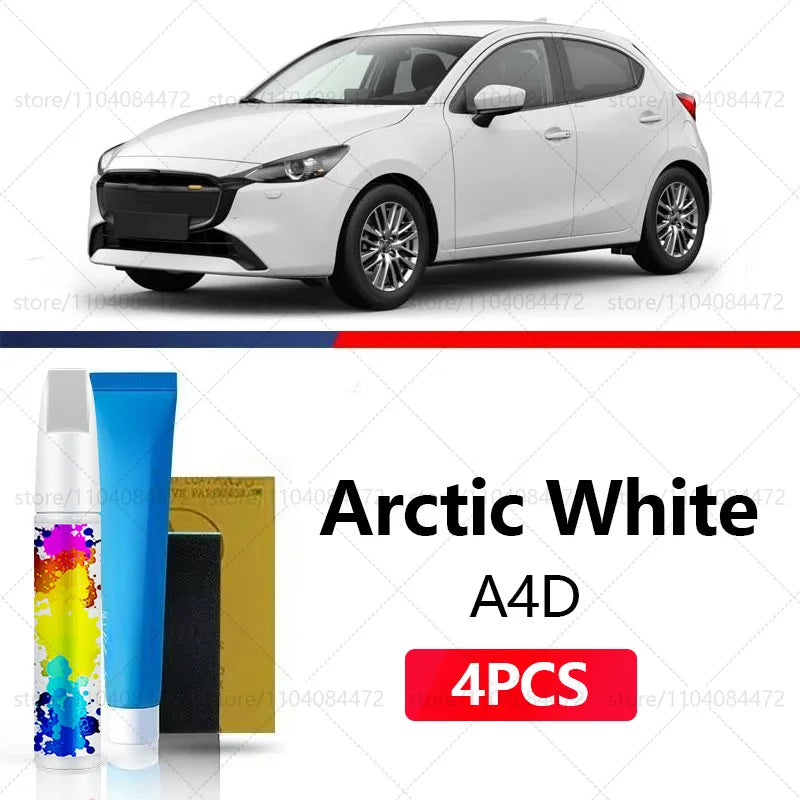 Car Paint Repair Pen For 2022-2025 MAZDA 2 Paint Scratch Repair Accessories 4PCS Wh additional angle